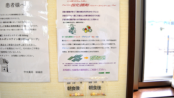 中央薬局　結城店の一包化対応