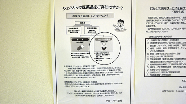 クローバー薬局のジェネリック対応