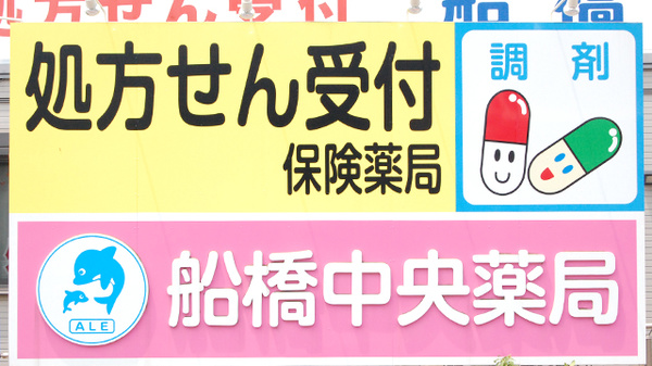 船橋中央薬局の看板