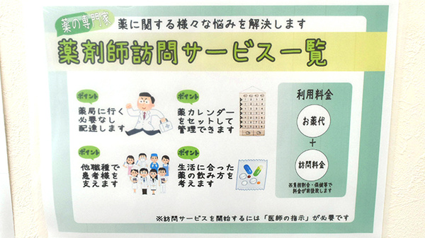 あおい調剤薬局 所沢北秋津店の在宅対応