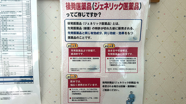友愛薬局　下館店のジェネリック対応