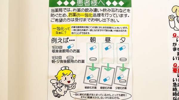 V・drug　茜部北薬局の一包化対応