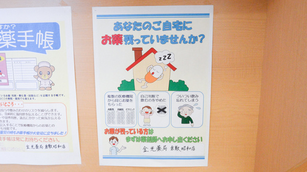 金光薬局　倉敷昭和店の残薬回収サービス