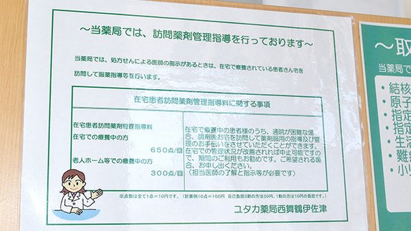 ユタカ薬局　西舞鶴伊佐津の在宅対応