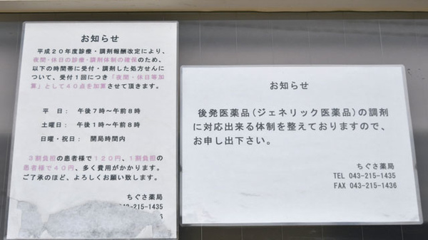 ちぐさ薬局のジェネリック対応