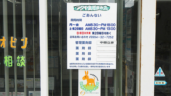 フタヤ薬局　垂水店の夜間休日対応