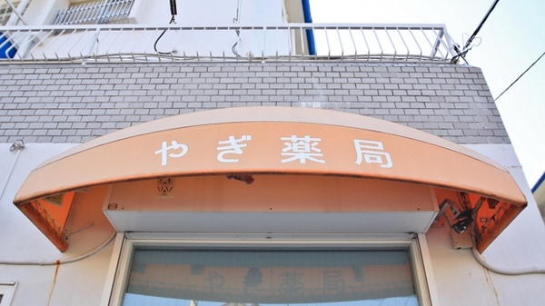 やぎ薬局の看板