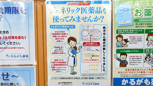 かるがも薬局　筒井店のジェネリック対応