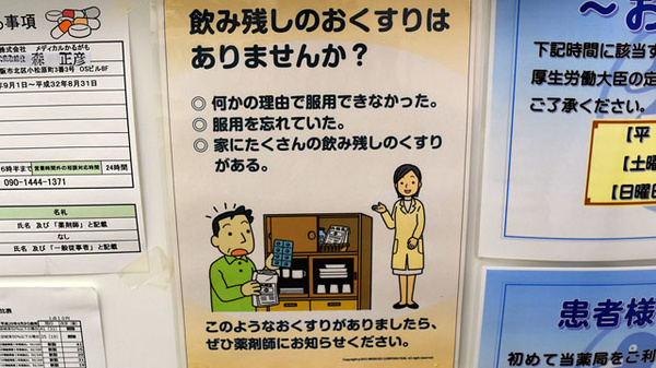 かるがも薬局　阪急東梅田店の残薬回収サービス