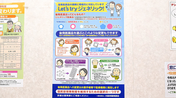 かるがも薬局　江坂店のジェネリック対応