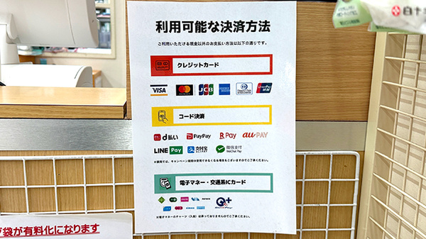 龍生堂薬局立川店のクレカ/電子マネー/スマホ決済対応