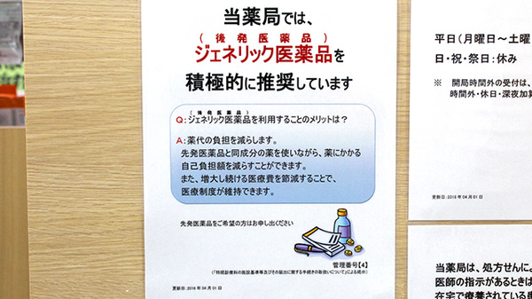 杏林堂薬局　静岡松富店のジェネリック対応
