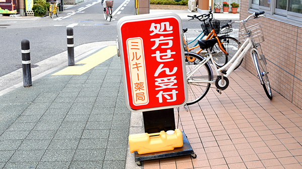 ミルキー薬局の看板