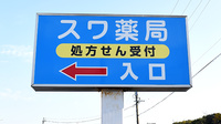 スワ薬局 豊橋市民病院前店の看板