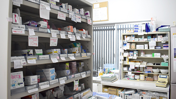 田辺薬局本店の薬棚