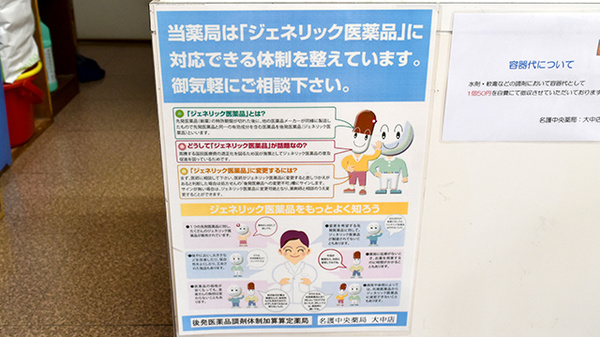 名護中央薬局大中店のジェネリック対応
