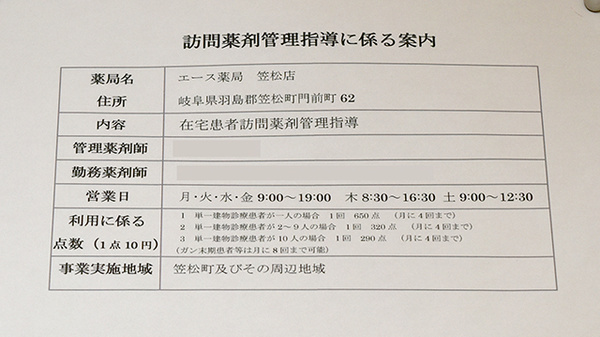 エース薬局の在宅対応