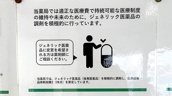 藤岡調剤薬局のジェネリック対応