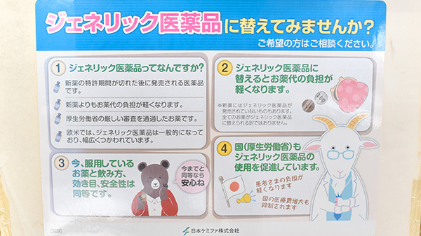 有限会社いずみや調剤薬局のジェネリック対応