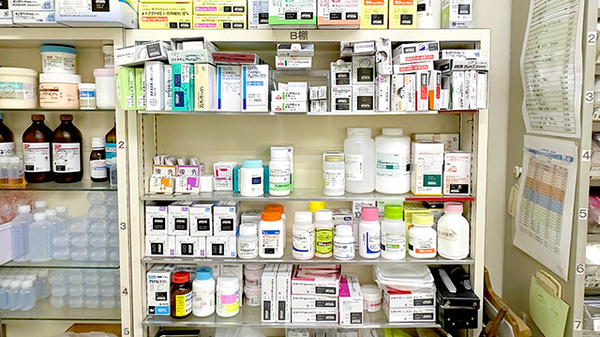 ファミリープラザ健康薬局朝霞店の薬棚