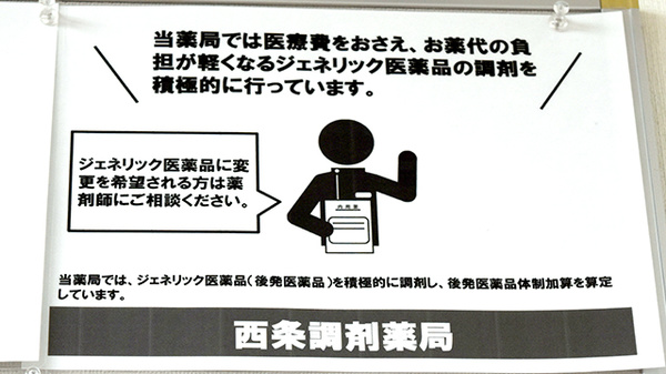 西条調剤薬局のジェネリック対応