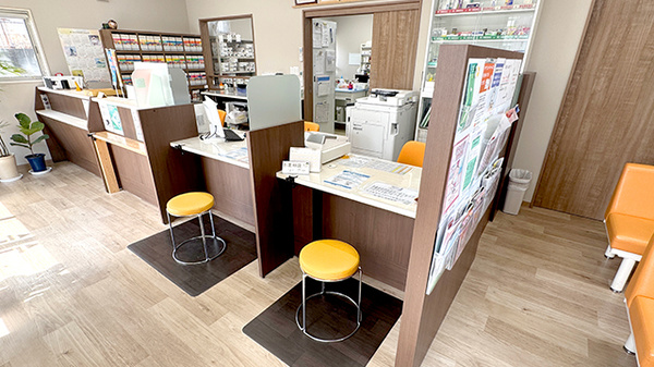 櫛形調剤薬局の受付/カウンター