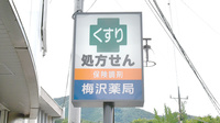 梅沢薬局の看板