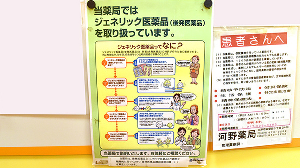 河野薬局のジェネリック対応