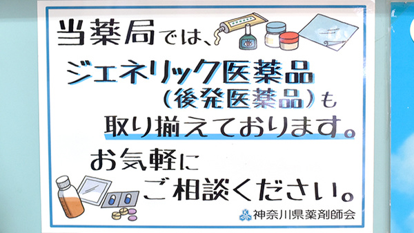つかさ薬局　鶴ヶ峰店のジェネリック対応