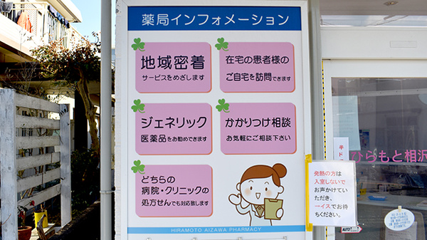 ひらもと相沢薬局の対応サービス一覧
