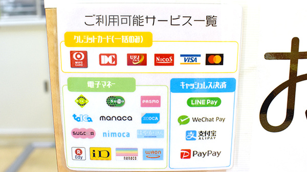 新つるみ薬局のクレカ/電子マネー/スマホ決済対応