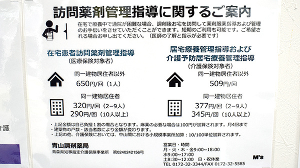 青山調剤薬局の在宅対応