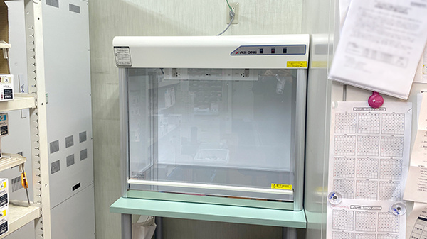 サトミグリーン薬局の無菌調剤室完備