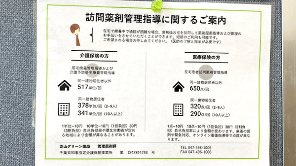 芝山グリーン薬局の在宅対応