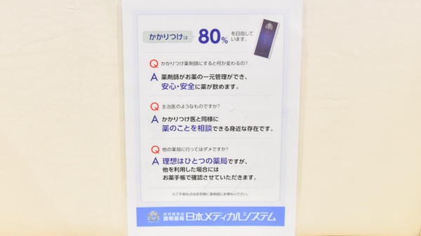 薬局メディクス 幕張店のかかりつけ薬局対応