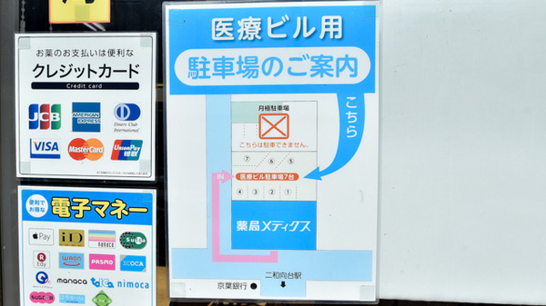 薬局メディクス 二和向台店の駐車場案内