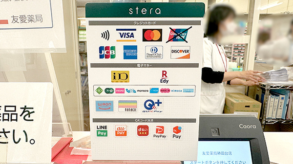 友愛薬局　勝田台店のクレカ/電子マネー/スマホ決済対応