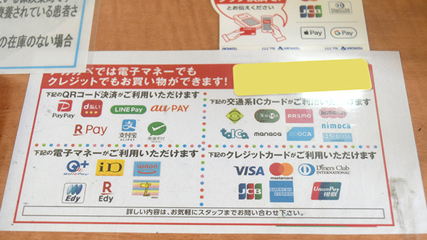 アカカベ薬局　星丘店のクレカ/電子マネー/スマホ決済対応
