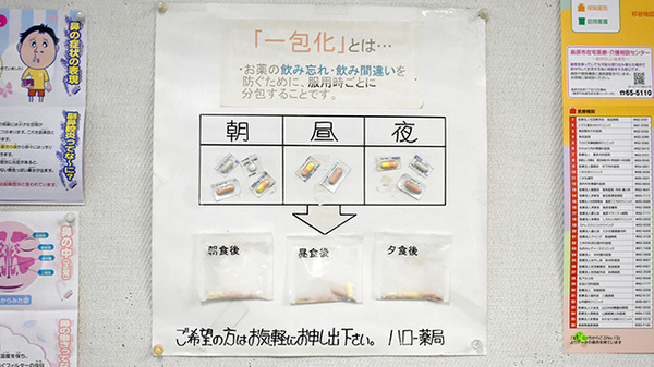 有限会社ハロー薬局島原店の一包化対応
