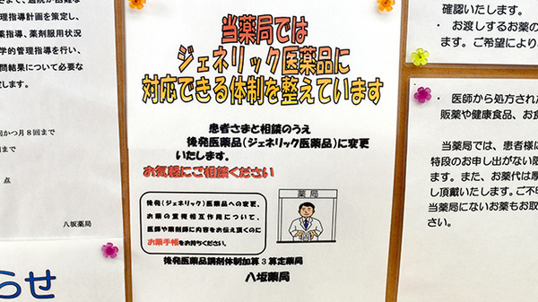 八坂薬局のジェネリック対応