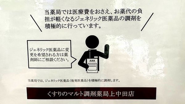 くすりのマルト調剤薬局　上中田店のジェネリック対応
