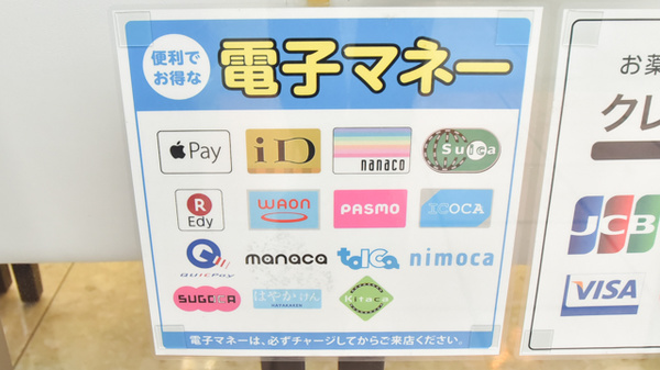 千葉寺中央薬局の電子マネー対応