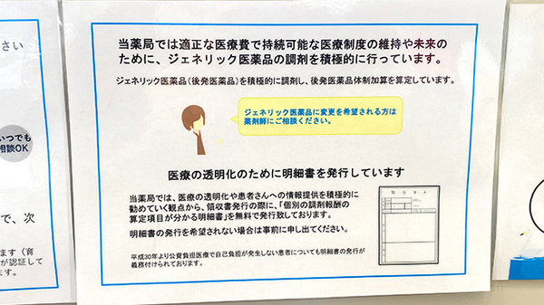 スワン薬局のジェネリック対応