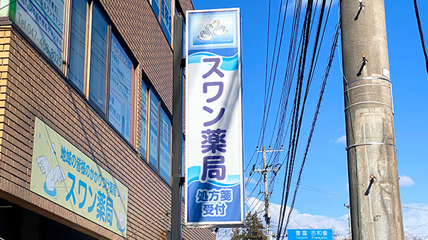 スワン薬局の看板
