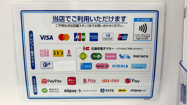 薬局トモズ品川インターシティ店のクレカ/電子マネー/スマホ決済対応