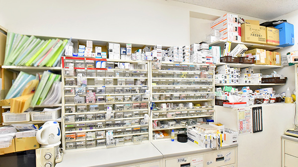 薬ヒグチ薬局 新宿御苑前店の薬棚