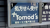 薬局トモズ亀戸東口店の看板