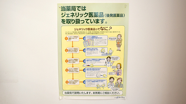 諏訪薬局のジェネリック対応