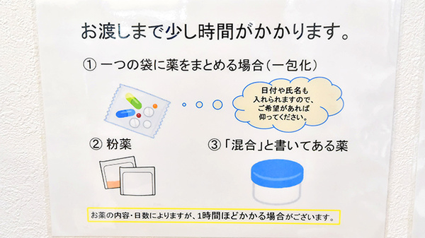 ふたば薬局 淀店の一包化対応