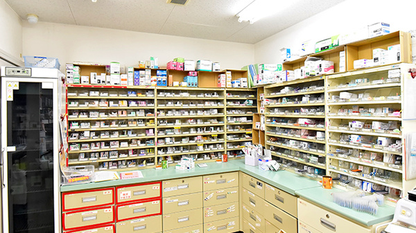 志紀薬局の薬棚